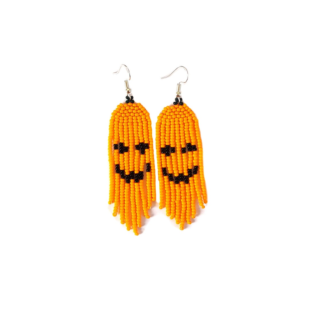 Halloween Native American Style Beaded Ghost Earrings,colorful Earrings,costume Party Earrings