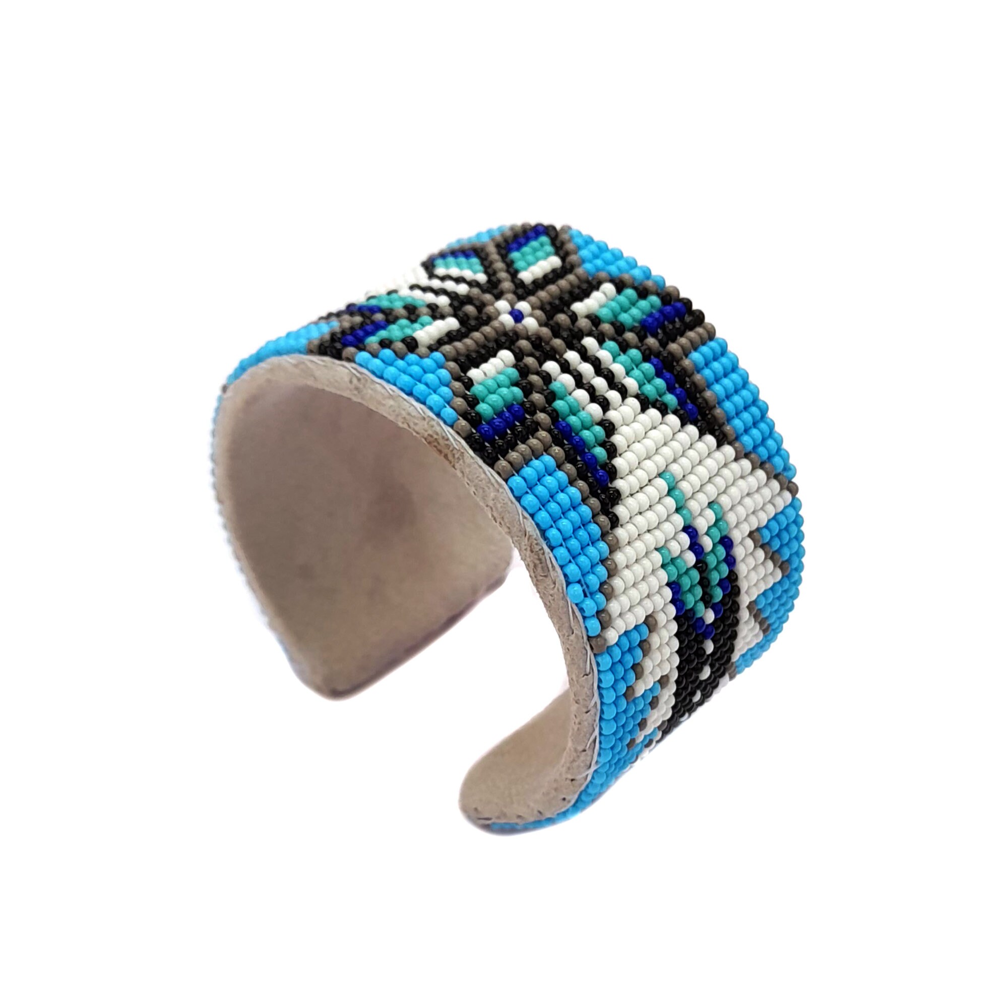 colorful beaded cuff bracelet with turquoise blue and brig… | Flickr
