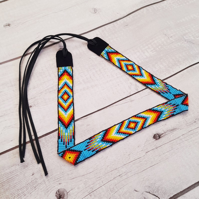 Bead Hatband Native American Style Southwestern Cowboy Rode Etsy