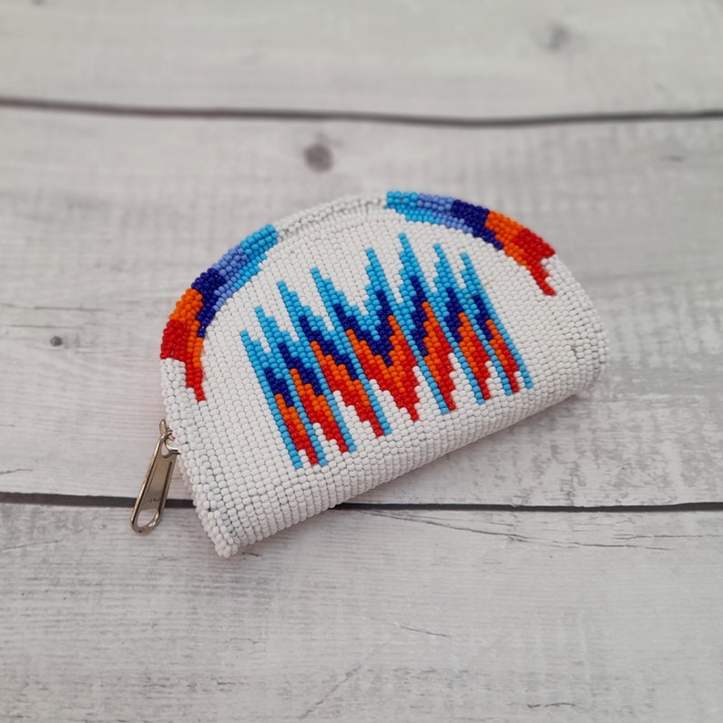 Beaded Coin Purse Change Purse for Women Zippered Change Etsy