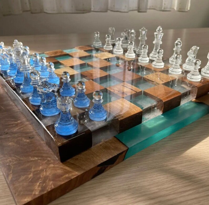Epoxy Handmade Chess Set Etsy