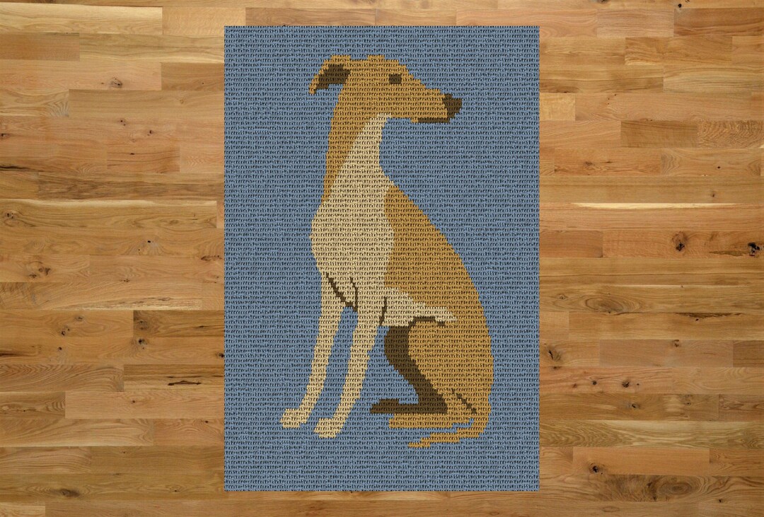 Whippet Pattern Whippet Crochet Blanket Pattern – Dog Lover Gift, Digital Download ...