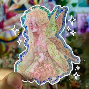 Picnic Fairy sticker | 3 inch waterproof vinyl sticker for laptop waterbottle | fairy Fairycore cottagecore fairytale sticker