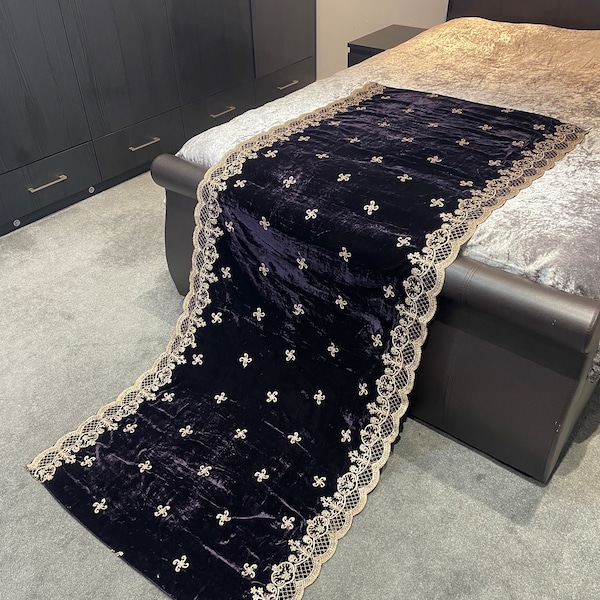 royal blue velvet shawl