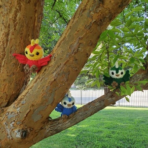 Baby Phoenix Custom Made Crochet Plush Toy, Plushie Backpack Charm, Made To Order Keychain, Handcrafted Mirror Hanger