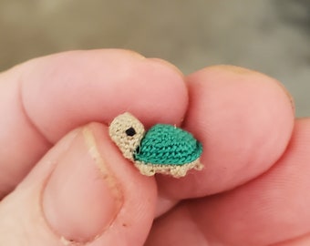 micro size Crochet turtle customizable pre-order