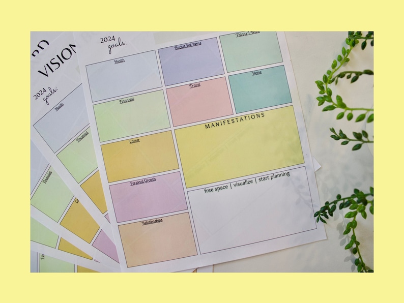 2026 Vision Board Template | Printable PDF | Goal Setting - Etsy