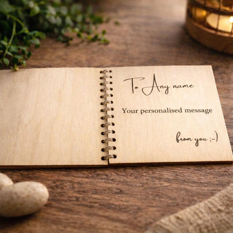 Handmade Wooden Mother’s Day Card, Personalized Thank You Gift for Mum, Heartfelt Message Keepsake, Unique Mothers Day Present, Mum birthday image 3