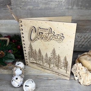 クリスマスカード、木製のクリスマスカード、素朴なクリスマスカード、素朴なクリスマスの装飾、素朴なクリスマスギフト、パーソナライズされた木製のカード、