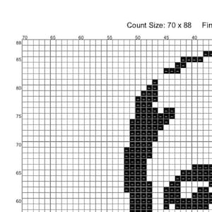 May include: Black and white pixel art design of a stylized face with a large nose and mouth. The design is 70 pixels wide and 88 pixels tall.