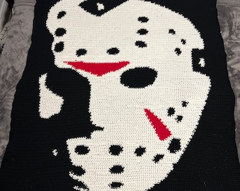 Jason Vorhees Crochet Blanket Chart - Friday the 13th Horror Movie (Digital File)