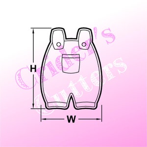 Baby Overalls Cookie Cutter