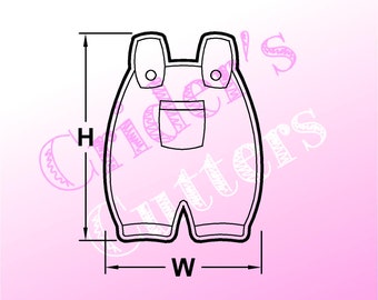 Baby Overalls Cookie Cutter