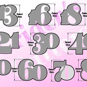 Number Cookie Cutters 13 16 18 21 30 40 50 60 70 80
