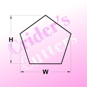 Pentagon Plaque - Cookie Cutter