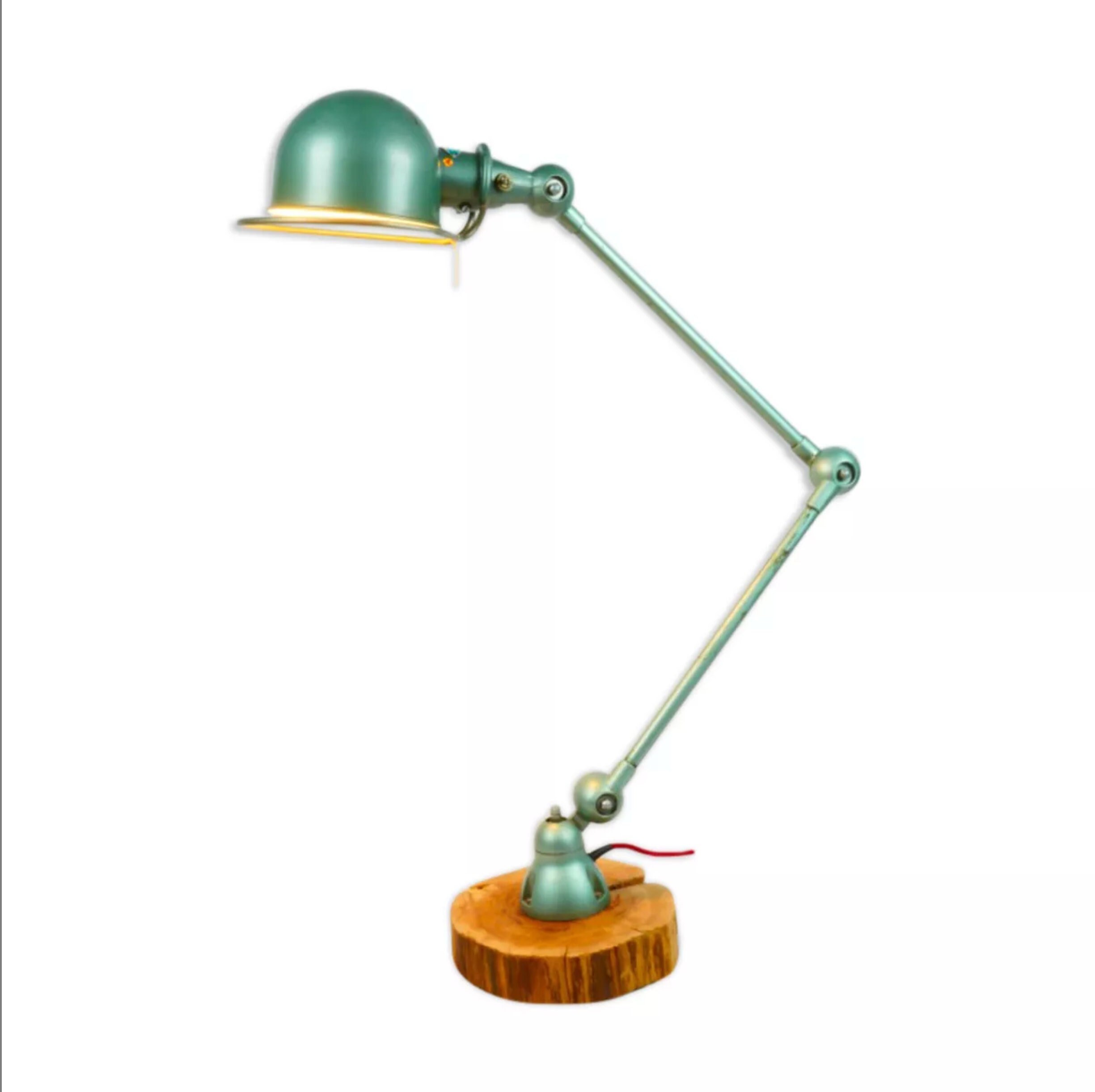 Lampe Jielde 2 Bras, Socle Bois