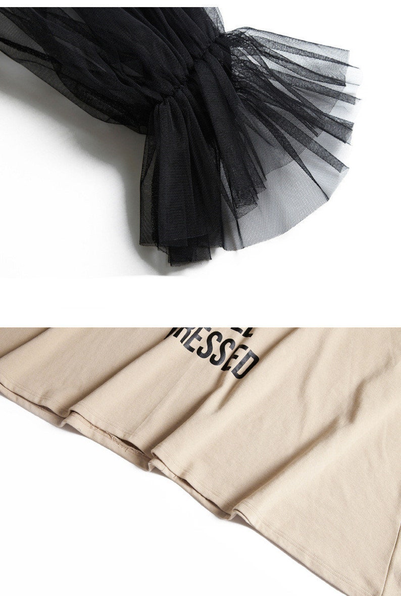 Robe T-shirt surdimensionnée pour femmes, tunique imprimée bien habillée stressée déprimée, robe d'été en coton, pull surdimensionné de motivation image 8