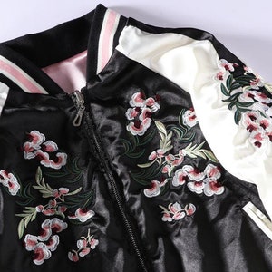 Reversible Embroidered Sukajan Jacket Sakura Cherry Blossoms - Etsy