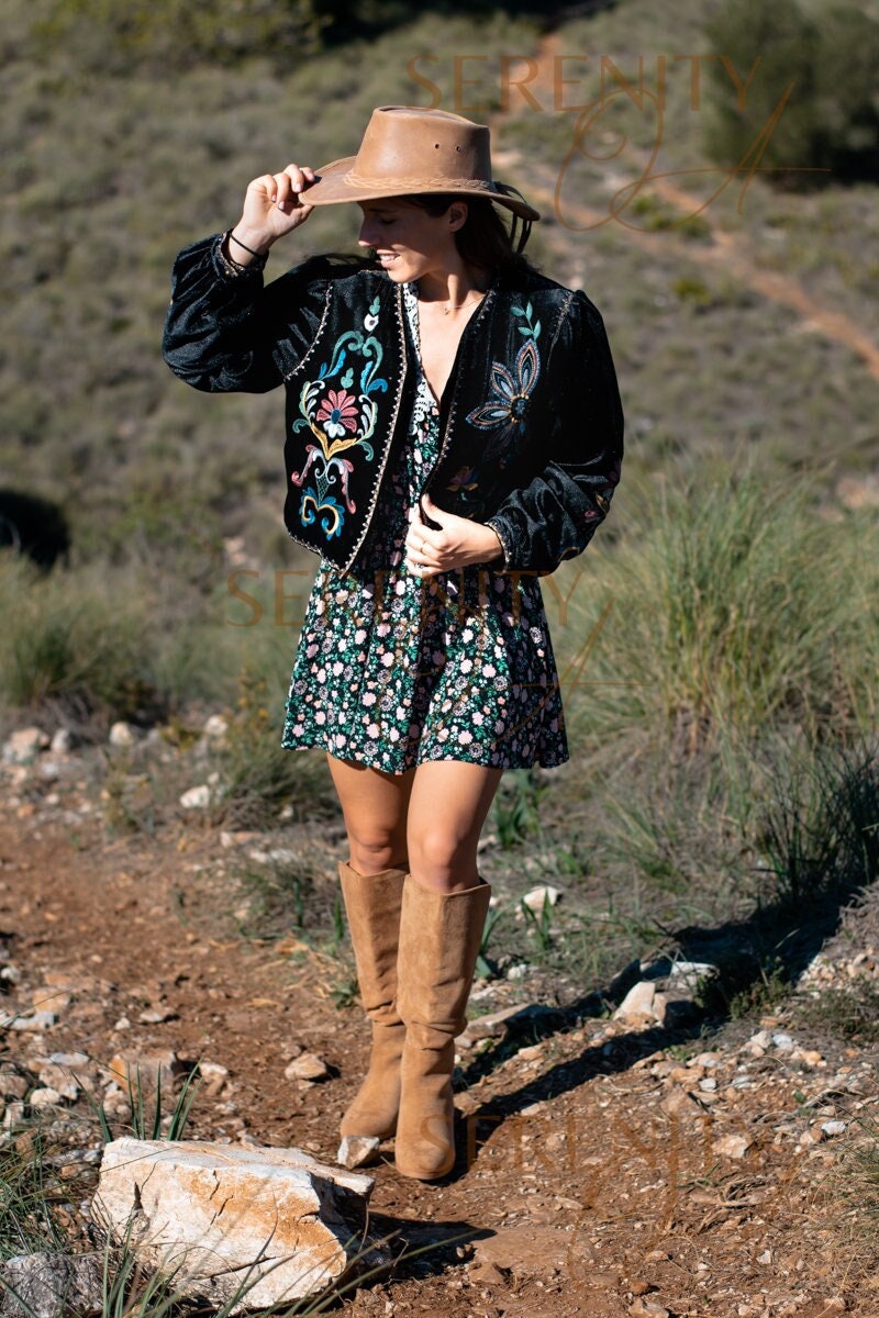 Ethnic Velvet Jacket - Etsy Canada