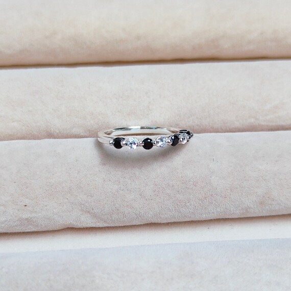 Natural Black Spinel Band Ring 925 Sterling Silver Ring Black Spinel Eternity Band Ring Black Spinel Wedding Band Spinel Hand Made Ring Etsy Canada