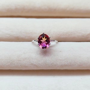 Ametrine ring, 925 sterling silver ring, Ametrine doublet quartz Ring, Ametrine hand made ring, Bi color Ametrine Engagement Ring