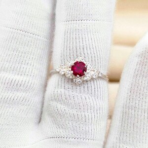 Natural Rhodolite garnet ring, 925 Sterling silver ring, oval cut garnet engagement ring, Rhodolite garnet hand made ring, Garnet gift ring