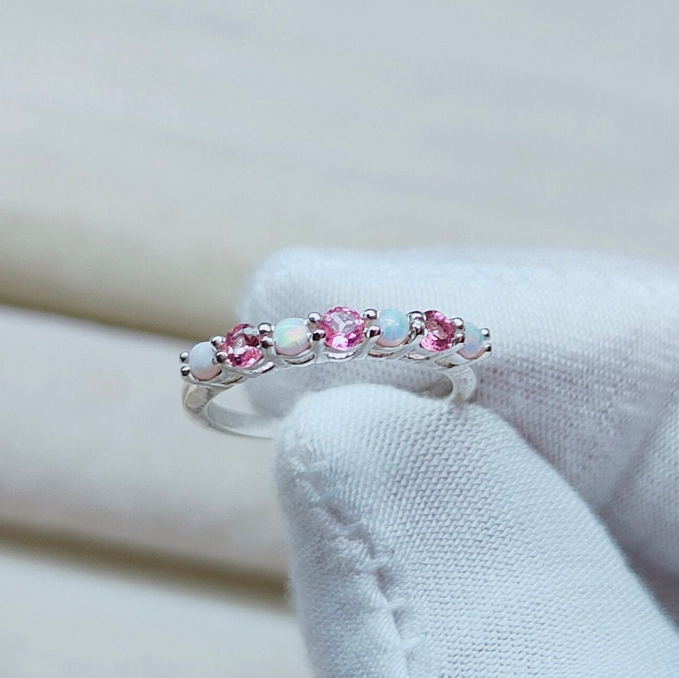 Pink tourmaline shop and opal