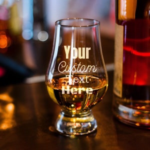 Custom Engraved Whiskey Tasting Glass - Personalized Bourbon Glass Gift For Him