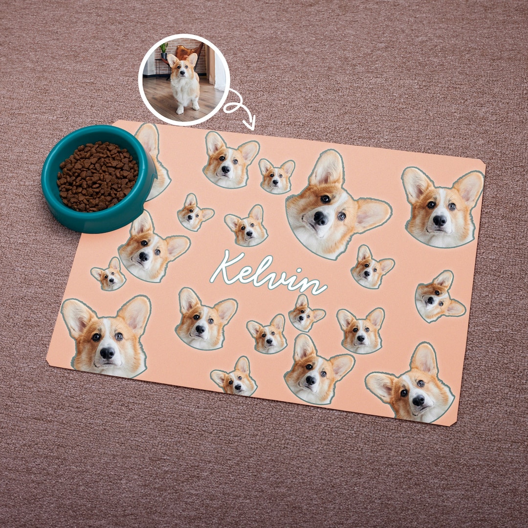 Personalized Dog Mats Custom Pet Placemats Pet Portrait Etsy