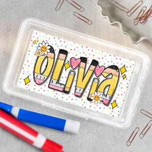 Custom Pencil Boxes, Personalized Back To School Pencil Case, Pencil Name School Supplies Gift for Kids