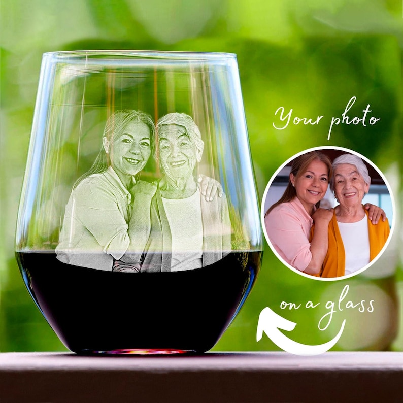 personalise wine glass with picture
