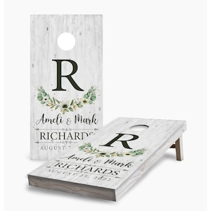 Personalized Wedding Cornhole Wrap, Custom Cornhole Decal, Cornhole Board Wrap, Family Reunion Gift, Party Lawn Game - 1 Wrap