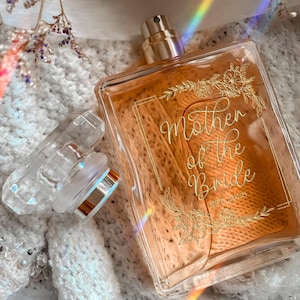 Mother of Bride Custom Perfume Gift - Personalized Refillable Perfume Bottle for Mom, Ideal Keepsake on Wedding Day, Bridesmaid Favor