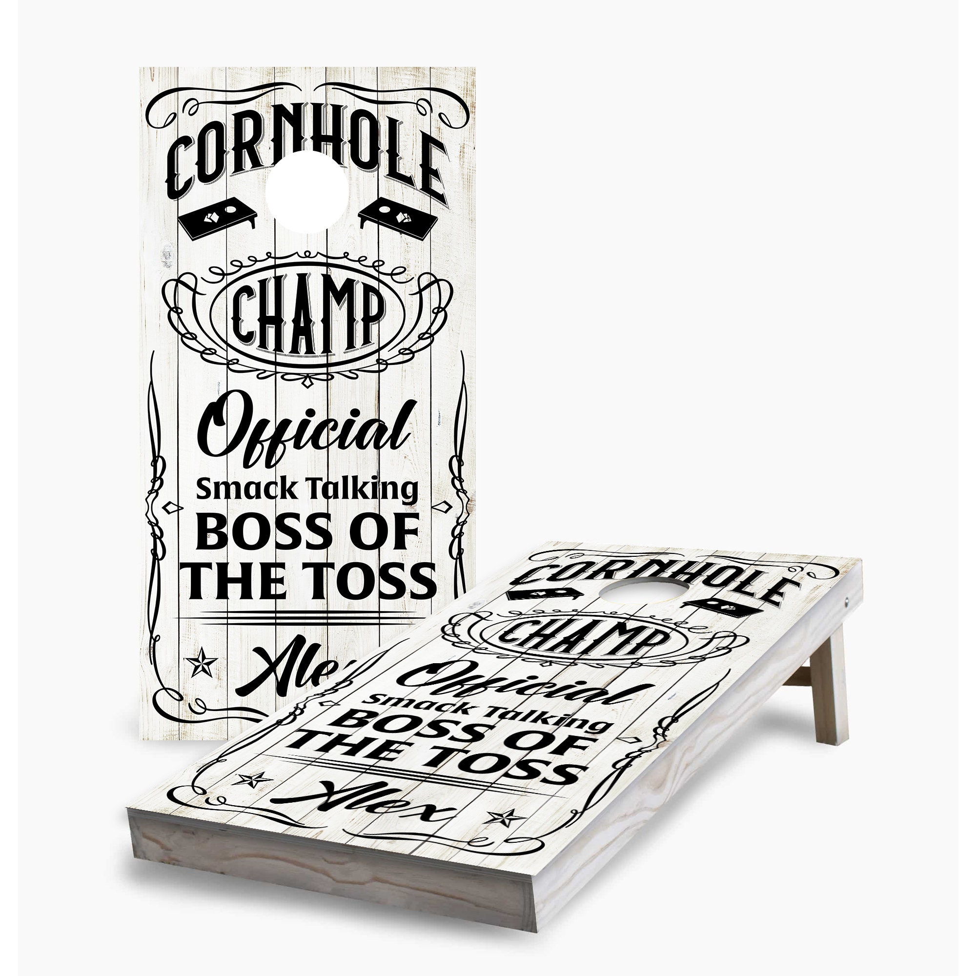 Cornhole Champion Custom Cornhole Board Set Vintage Family Etsy