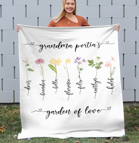 Personalized Custom Grandma Gifts, Grandma's Flower Garden Birth