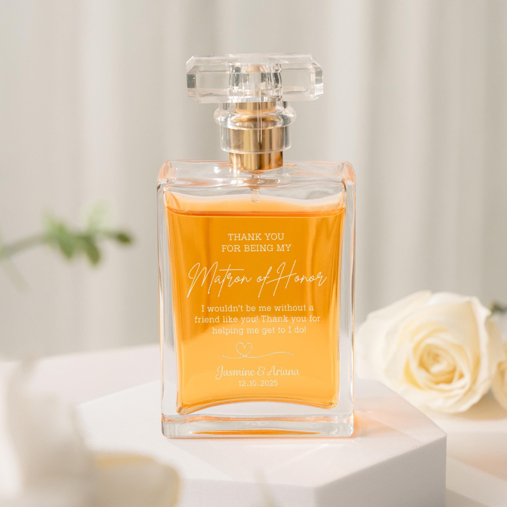 Custom Matron of Honor Perfume Bottle - Personalized Maid of Honor Bridesmaids Proposal Gift, Sister Wedding Gift Bridesmaid Perfume Bottle