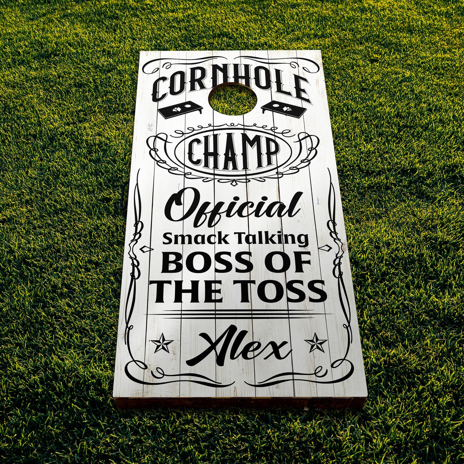 Cornhole Champion Custom Cornhole Board Set Vintage Family Etsy