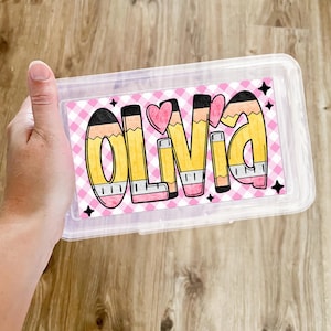 Custom Pencil Boxes, Personalized Back To School Pencil Case, Pencil Name School Supplies Gift for Kid, Custom Pencil Box for Boys or Girls