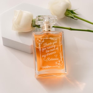 Custom Mother of Groom Perfume Bottle, Personalized Refillable Perfume Bottle Wedding Gift for Mom, Engraved Bridal Party Gift from Bride