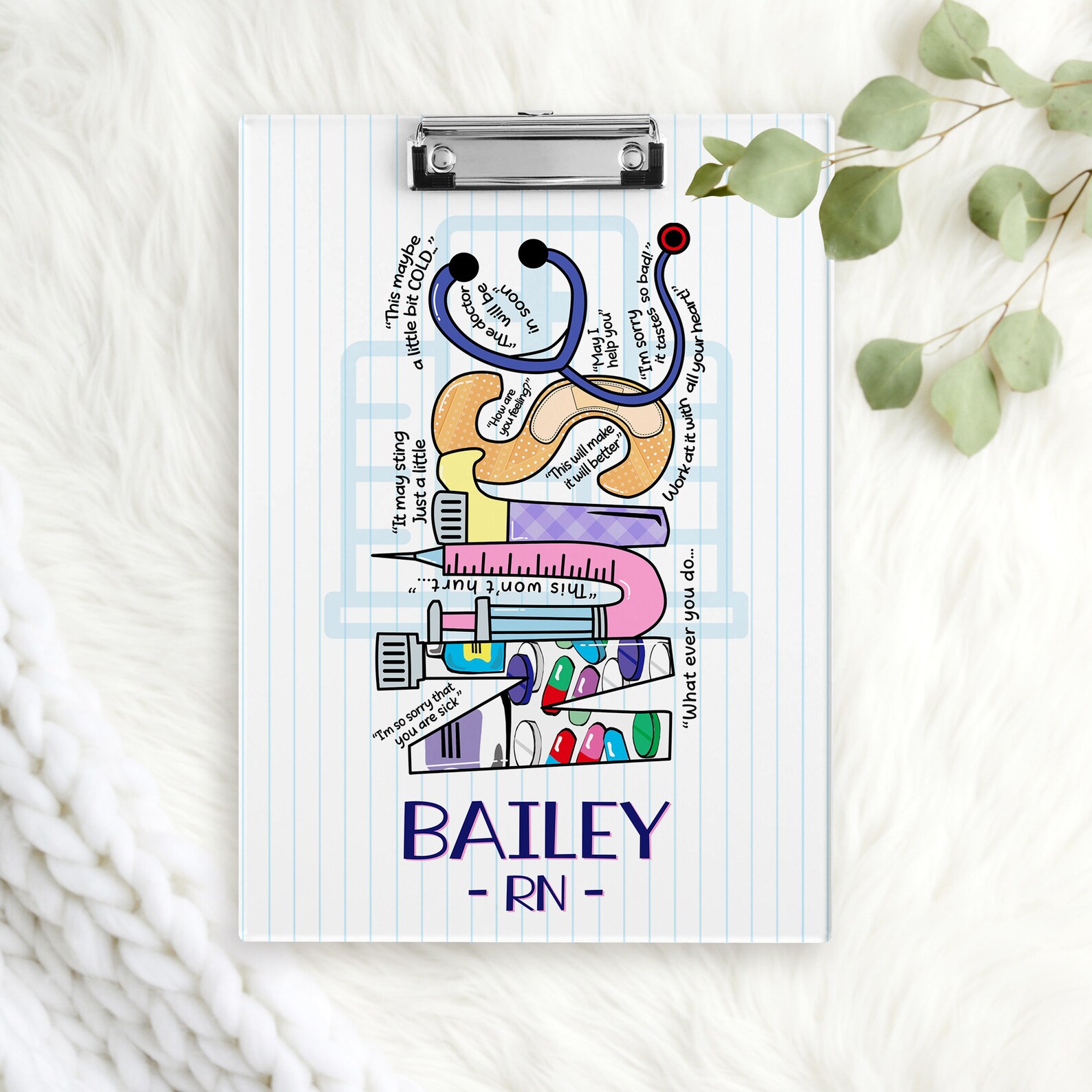 Personalized Nurse Clipboard Custom Nurse Clipboard Acrylic Etsy