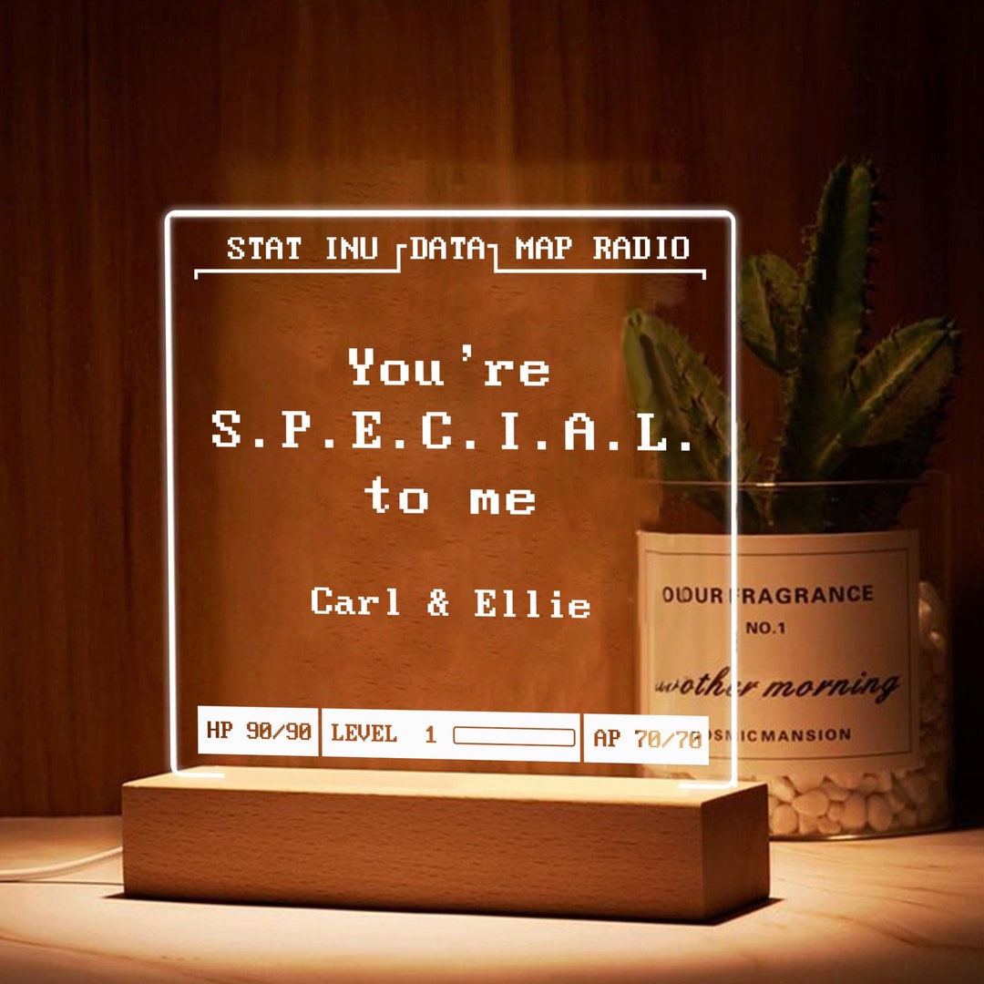 You're Special to Me Acrylic Night Light, Personalized Fallout Sign, LED Room Lamp, Fallout LED ...