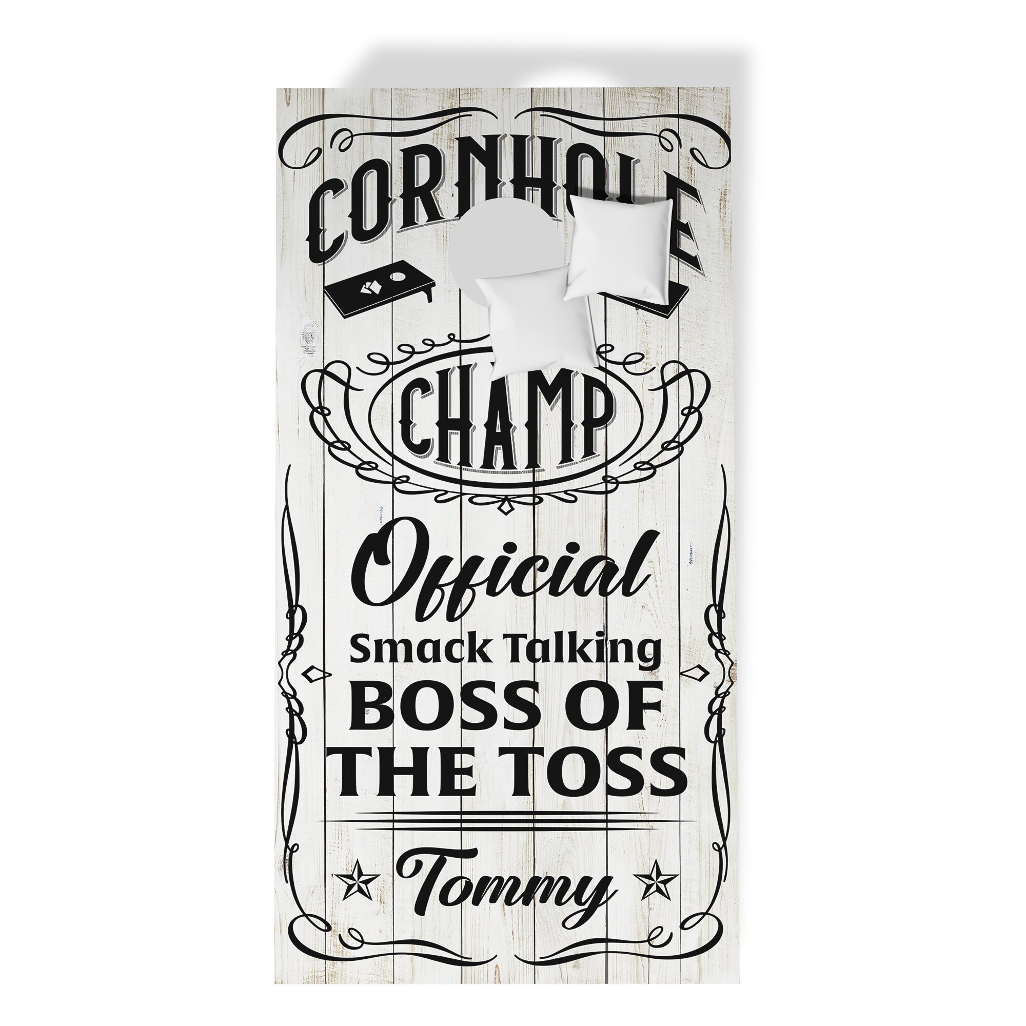 Cornhole Champion Custom Cornhole Board Set Vintage Family Etsy