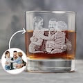 Custom Father&#39;s Day Gift for Dad, Engrave Your Favorite Photo on Whiskey Glass