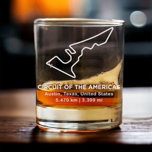 Custom Formula 1 Circuits Whiskey Glass - Grand Prix F1 Tracks Racing Gift