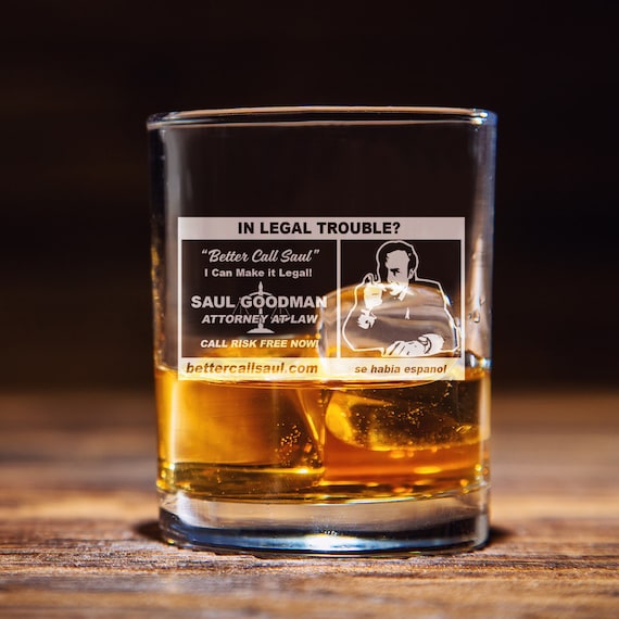 Saul Goodman Better Call Saul Whiskey Glass Breaking Bad Etsy Canada