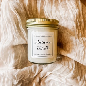 Autumn Walk Candle | Soy Wax Candle | Autumn Walk | Falling Leaves Candle | Pine Candle | Fall Decor