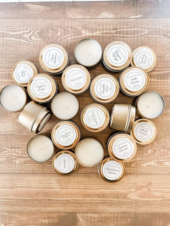 2oz Soy Candle Tin: Travel Candle, Home Fragrance