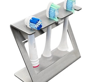 steland metallmanufaktur® design brush head holder, stainless steel, including wall mount, toothbrush holder, toothbrush head holder