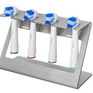 Toothbrush holder, design brush head holder, stainless steel, including wall mount, toothbrush head holder, steland metallmanufaktur®