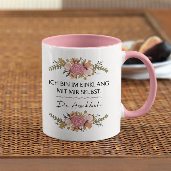 Tasse - Ich bin im Einklang mit mir selbst - Tasse zweifarbig